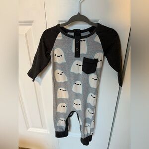 Spooky Ghost Print Kids Footie
